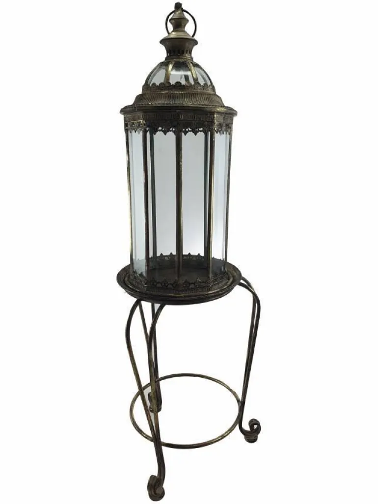 Stor gulvlanterne med ben/bord - 95cm