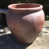 Stor Hårdtbrændt Lerkrukke / Ironstone krukke i stentøj - H.72xØ.75cm