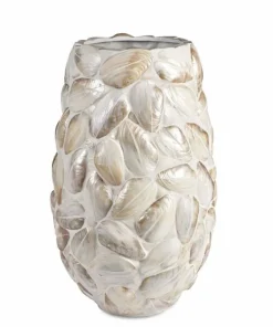Stor indendørs krukke / vase med søskaller - 2 størrelser
