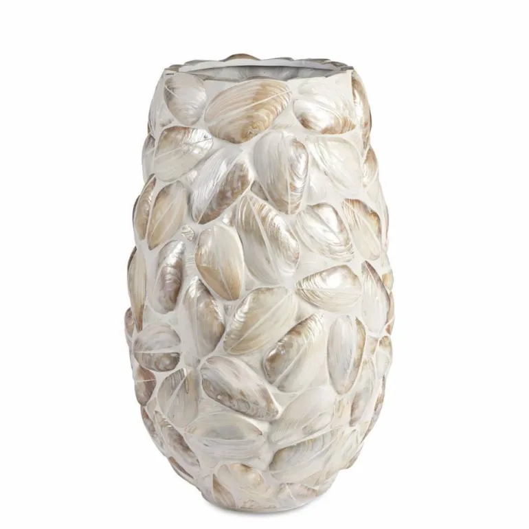 Stor indendørs krukke / vase med søskaller - 2 størrelser
