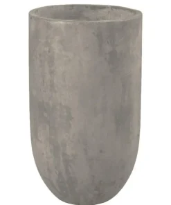 Stor indendørs rund krukke i fiberbeton - H.74 + H.90 - Cementlook - Topkvalitet