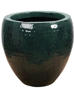 Stor krukke i hammered metal - Ocean Green - 3 størrelser