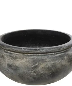 Stor lav krukke / planteskål i fiberbeton Ø.73cm