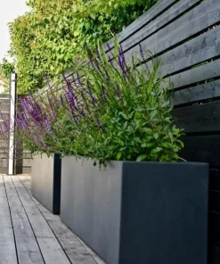 Store aflange plantekummer i glasfiber / polyester