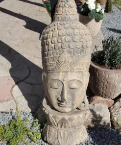 Store Buddha masker/statuer i træ - bord & væg