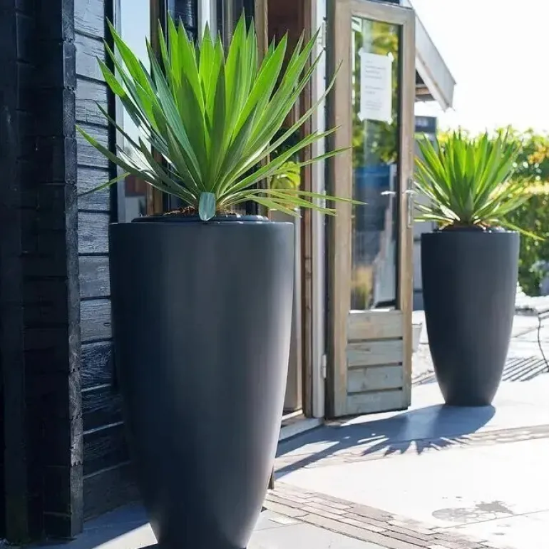 Store Canna Krukker RAL 7021 antrazit polyester - op til Ø.100