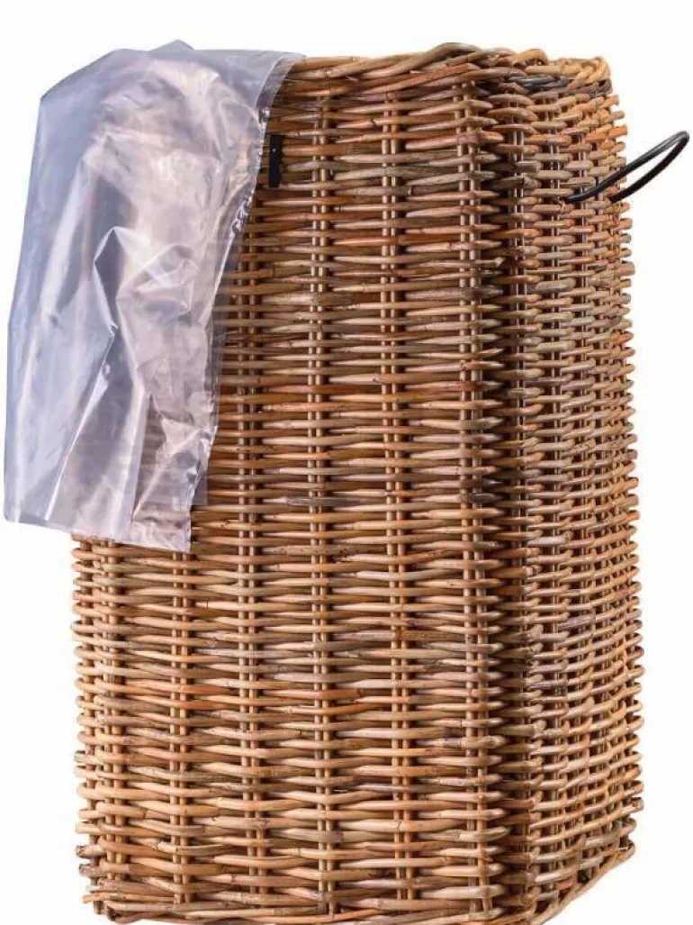 Store firkantede flettede rattan kurve / krukker - M/U Hjul