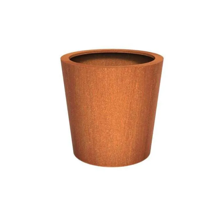 Store koniske krukker i rust - Ø.100cm + Ø.120cm