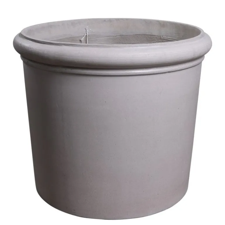 Store krukker i fiber concrete / cementfarve - op til Ø.85cm