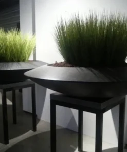 Store lave UFO krukker i glasfiber / polyester - Ø.120cm + Ø.200cm