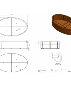 Store ovale krukker i rust / Adezz Ellipse