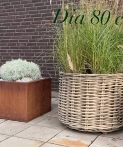 Store rattan kurve / pilekrukker Ø.40 + Ø.60 + Ø.80