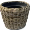 Store rattanpotter / pilepotter med indsats - Ø.55 - (Drypot)