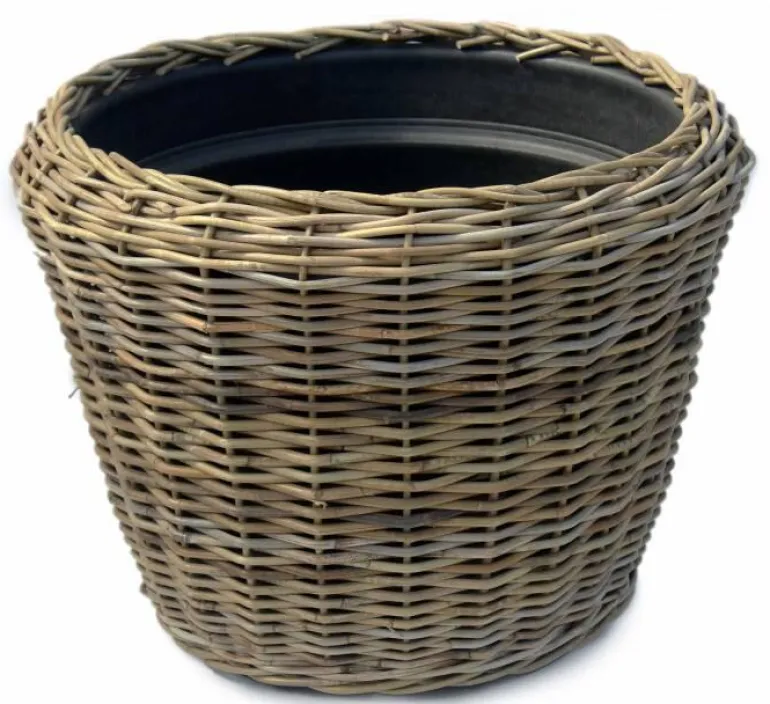 Store rattanpotter / pilepotter med indsats - Ø.55 - (Drypot)