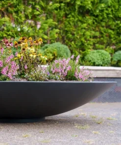 Store runde plantefade i glasfiber / polyester - Op til Ø.200cm