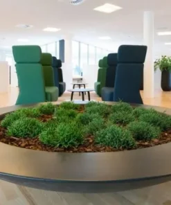 Store runde plantefade i glasfiber / polyester - Op til Ø.200cm