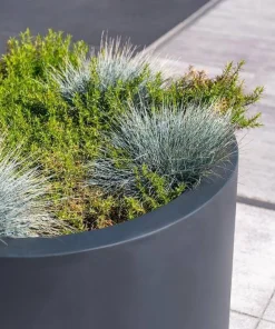 Store runde plantekrukker i polyester - 4 str - H.60cm