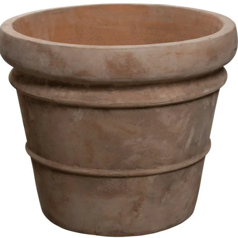 Terracotta Krukke i lys choko - Ø.50xH.40