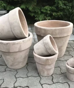 Terracotta Lerkrukker / 7stk i sæt
