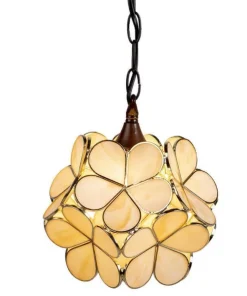 Tiffany blomster hængelampe - Ø.20cm
