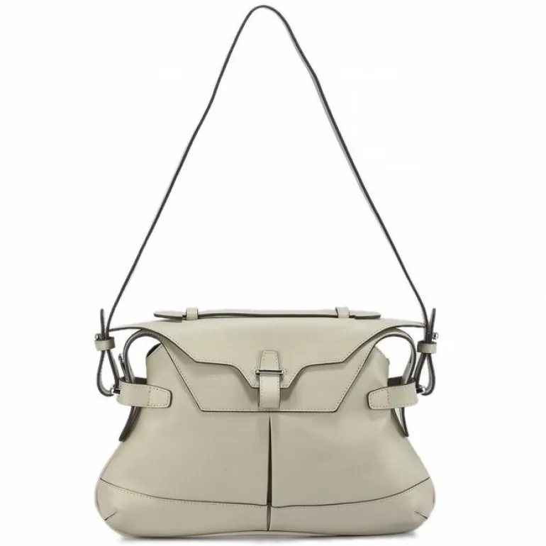 Urban modetaske i creme læder