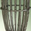 Vase med stænger i rå aluminium og glas - H.29cm