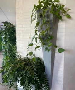Vægkrukke i sandstone look - 150cm - hvid + grå + antrazit