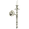Væglysestage i poleret aluminium - H.32cm