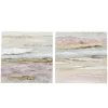 80x80cm Landscape Abstrakt oliemalerier på kanvas - sæt 2stk