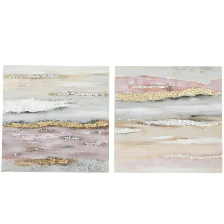 80x80cm Landscape Abstrakt oliemalerier på kanvas - sæt 2stk