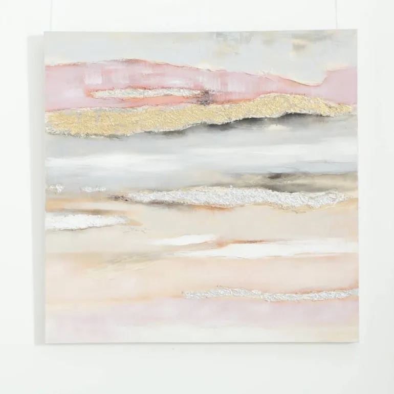 80x80cm Landscape Abstrakt oliemalerier på kanvas - sæt 2stk
