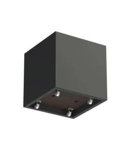 80x80cm plantekrukker i glasfiber med hjul - 3 str.