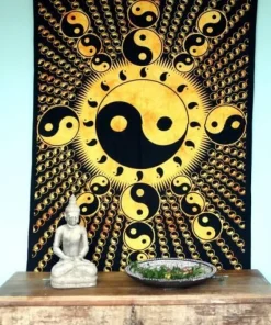 Yin Yang vægtæppe i bomuld